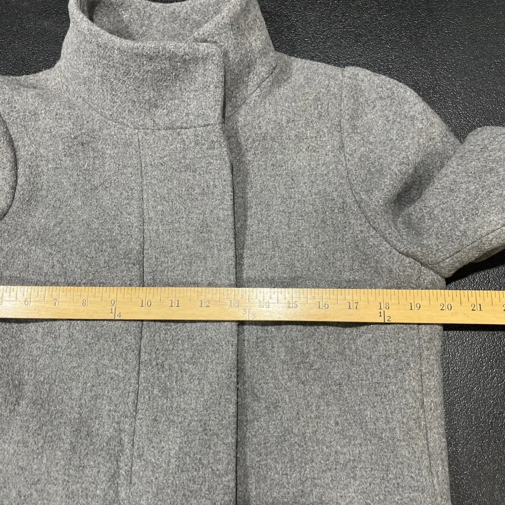 J. Crew City Coat Womens 4 Gray Wool Preppy Outdoor Quiet Luxury Classic J6140 - Picture 4 of 8